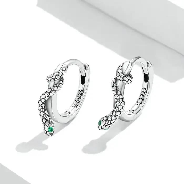 REETI – boucles d'oreilles serpent en argent Sterling 925