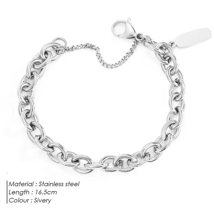 Bracelet chaîne eManco Vintage style punk exagéré, hip-hop urbain, bijoux plaqués or pour hommes et