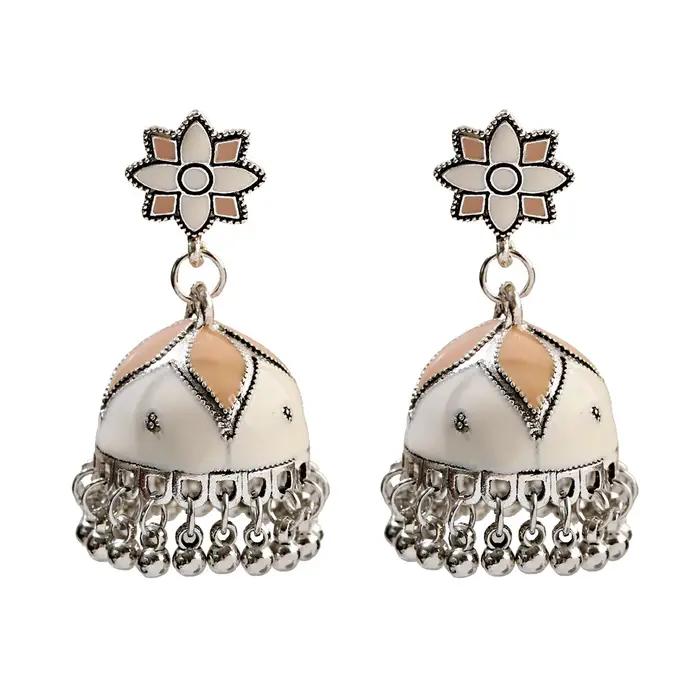 Boucles d'oreilles cloche en émail pour femmes