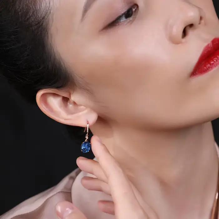 Boucles d'Oreilles en Argent Massif 925 pour Femme