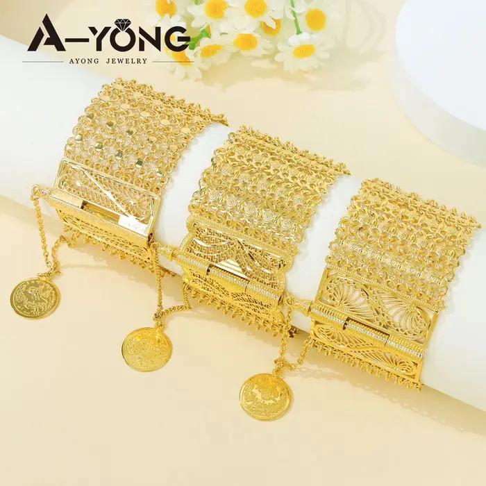 Bracelet de mariage de mariée algérie plaqué or 21 carats