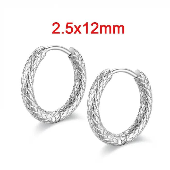 1 paire de boucles d'oreilles en acier inoxydable pour femmes