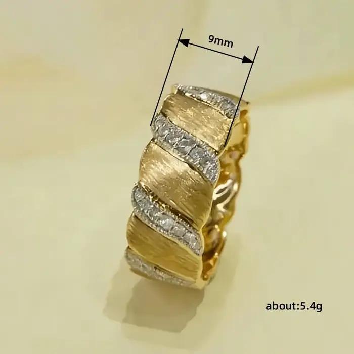 Huitan – bague bicolore au design torsadé pour femmes