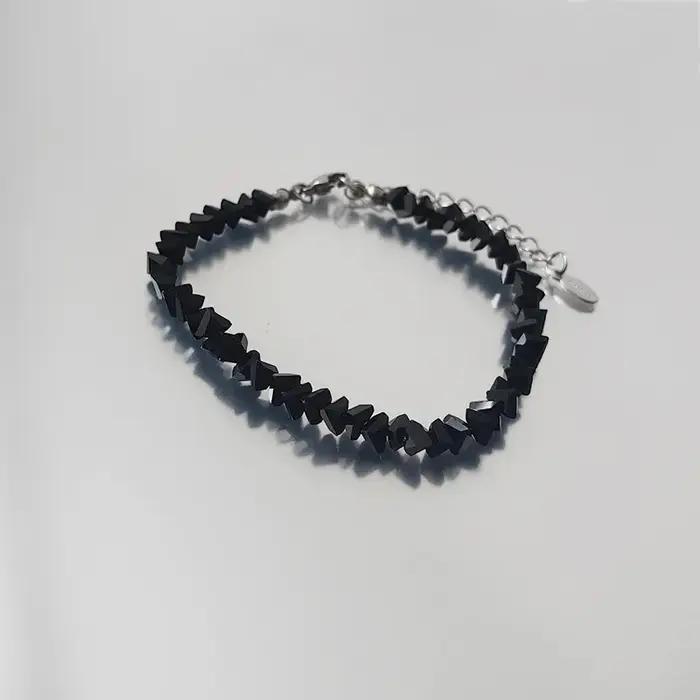 Bracelet de perles irrégulières en cristal Transparent pour femmes