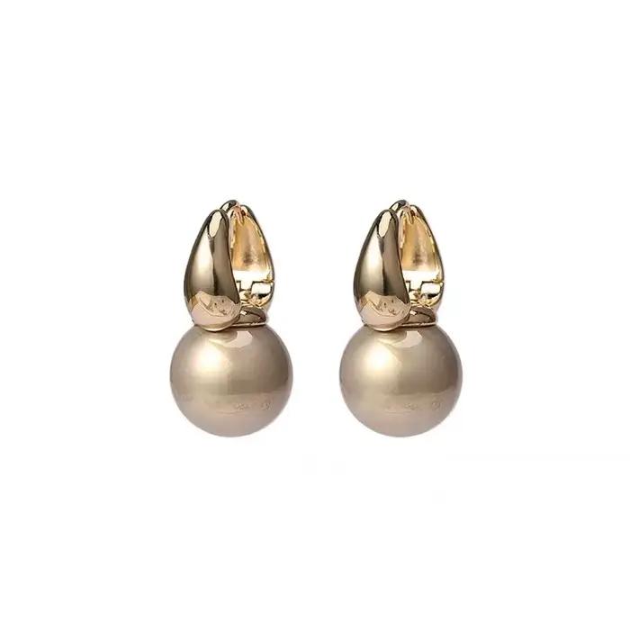 Boucles d'oreilles pendantes en perles de Champagne
