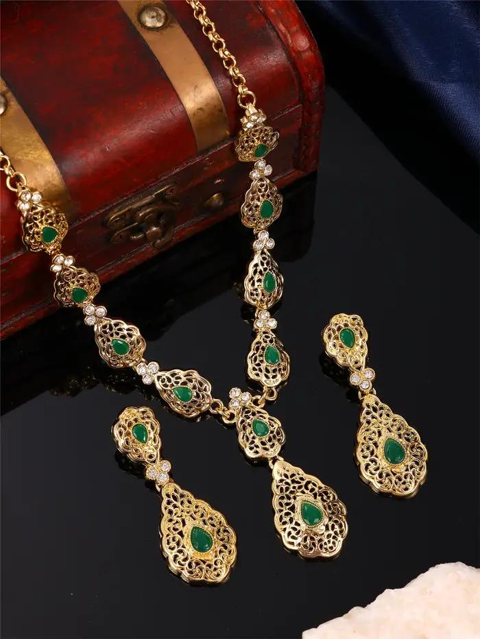 1 ensemble de bijoux vintage de style palais pour femmes