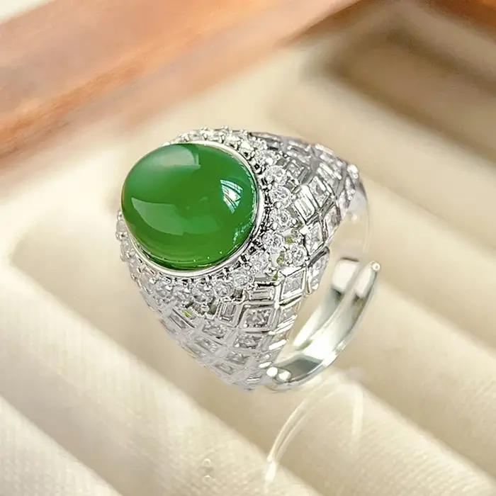 Bague émeraude adrenSapphire vintage pour femme