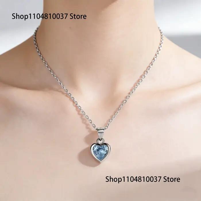 Collier en argent sterling 925 pour femme, avec zircon en forme de cœur, style rétro, simple et luxueux, accessoire de chaîne