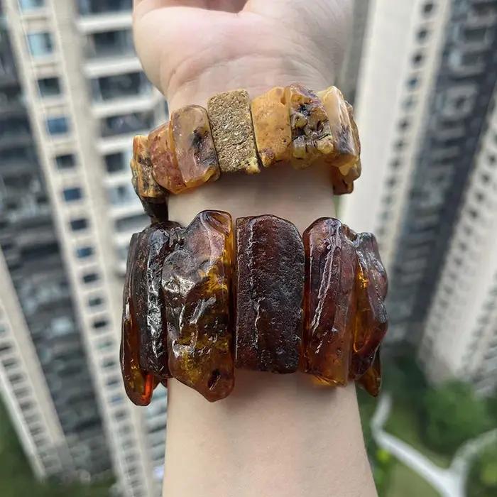 Nouveau Bracelet et Bracelet en ambre pour unisexe
