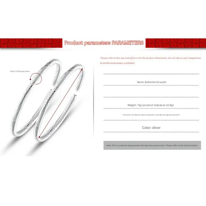 Bracelet bohème en argent sterling 925 serti de zirconium blanc élégant pour femmes occasions spéciales et cadeaux de fête