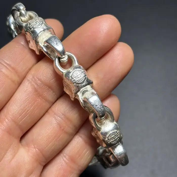 Bracelet de luxe tibétain en argent pour hommes et femmes
