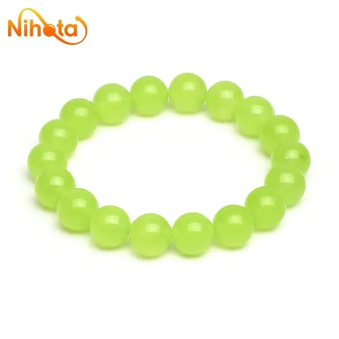 Bracelets en quartzite vert raisin pour femmes