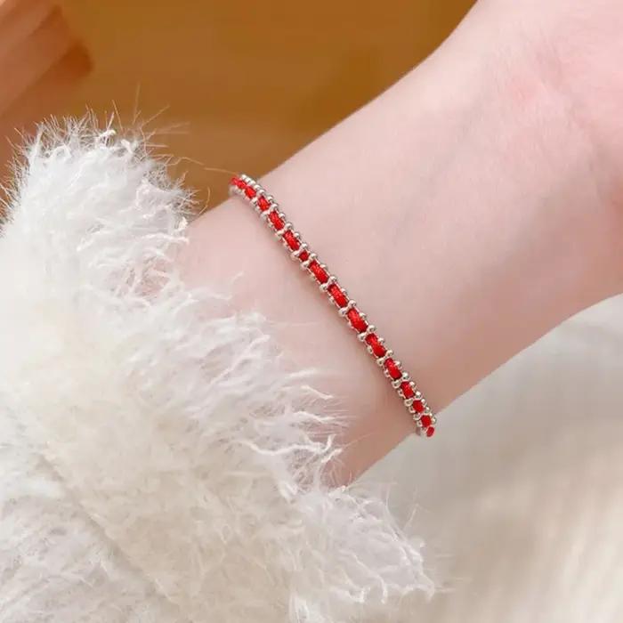Bracelet plaqué or 18 carats vintage pour femmes avec corde tissée et chaîne de maillons pour occasions spéciales