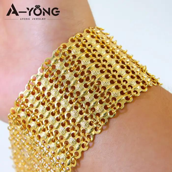 Bracelet de mariage de mariée algérie plaqué or 21 carats