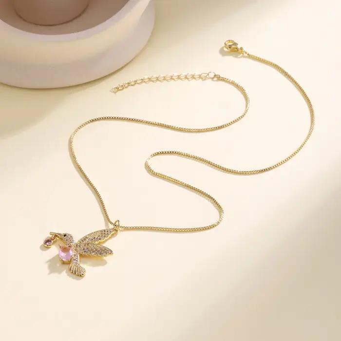 Nidin – collier colibris pour femmes et filles