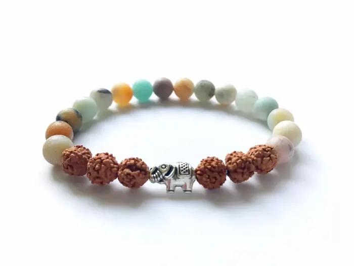 Bracelet Rudraksha en Forme d'Éléphant