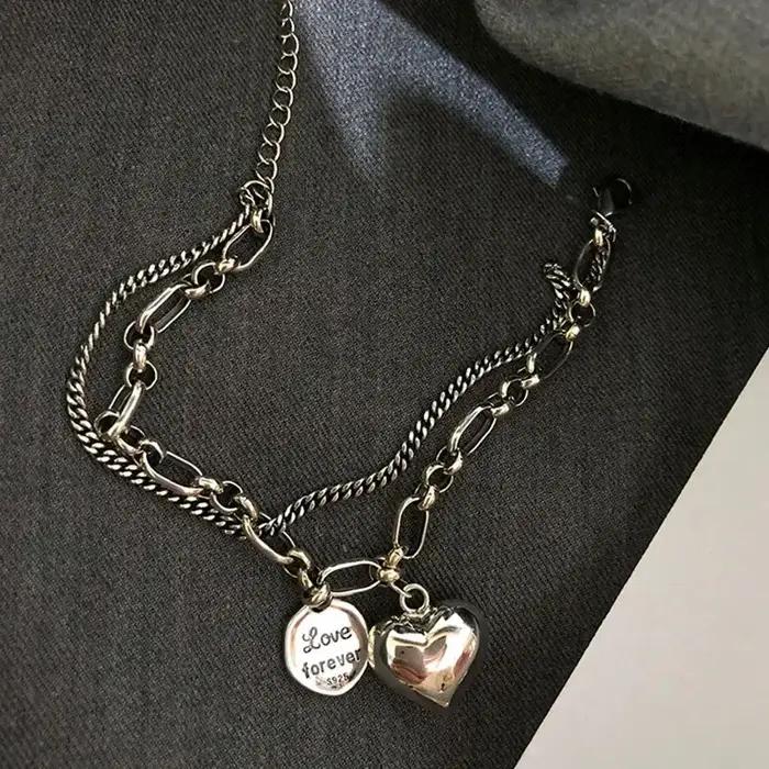Bracelet Double couche en argent Sterling 925 pour femme