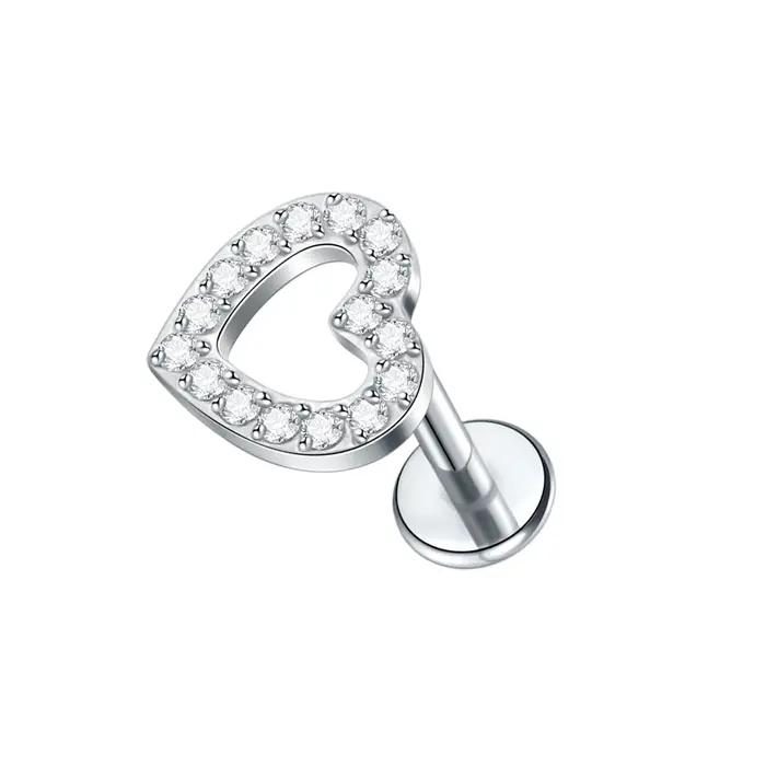 Boucles d'oreilles en titane et Zircon pour femmes