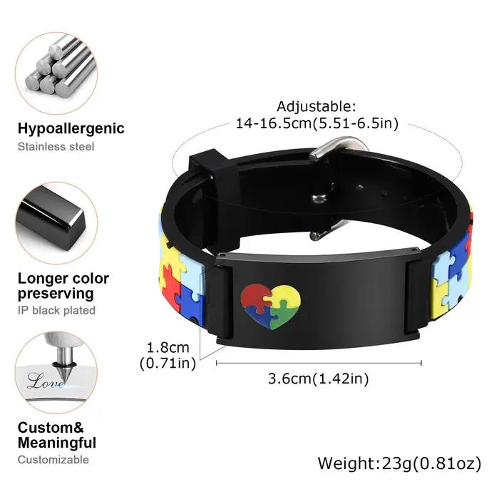 Bracelet d'autisme personnalisé pour petite fille