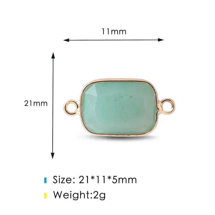 Pendentif carré en pierre naturelle obsidienne et quartz rose pour femmes occasions spéciales bijoux DIY colliers bracelets boucles doreilles cadeaux vacances