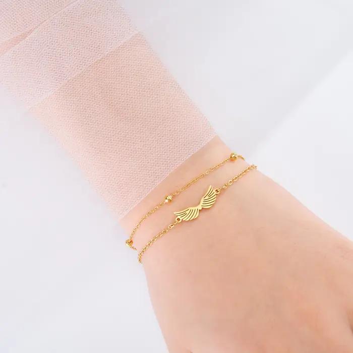 Skyrim-Bracelet à Breloques Ailes d'Ange pour Femme et Fille