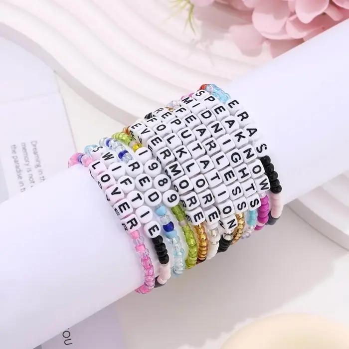 Bracelets élégants en perles cristal pour femmes filles