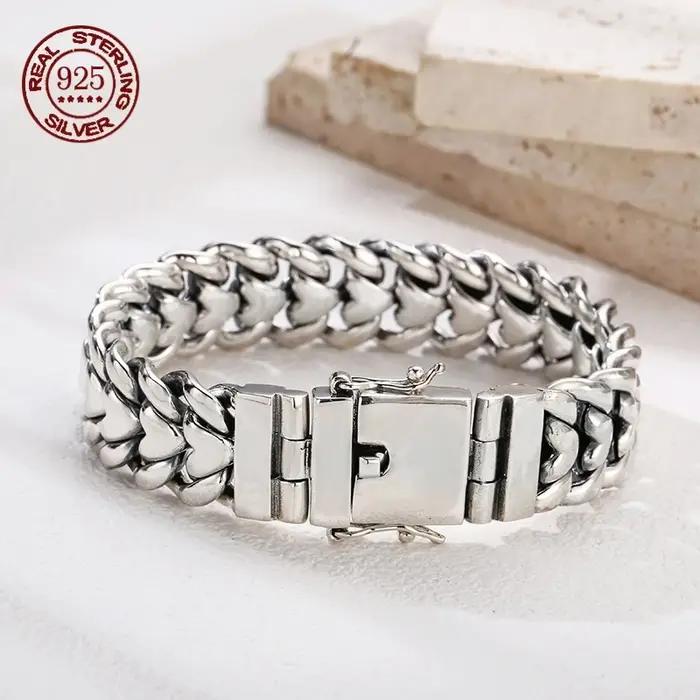 Bracelet en argent sterling S925 puissant