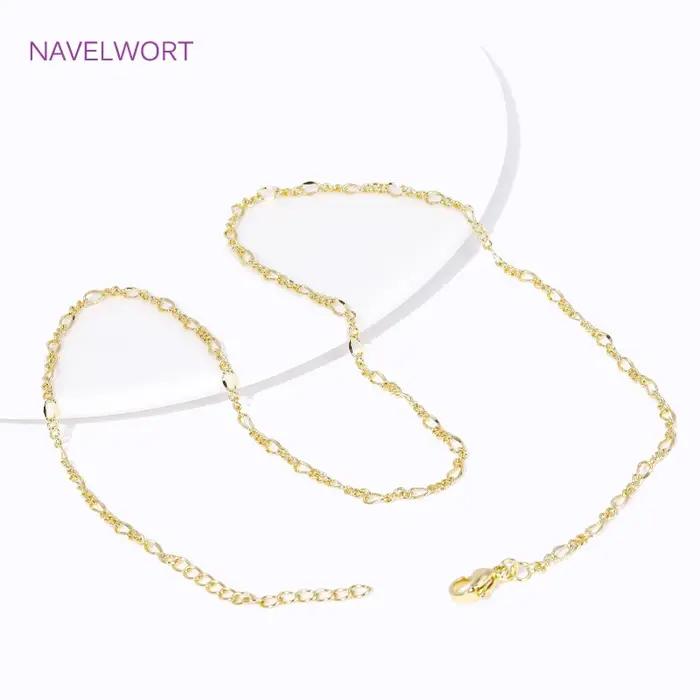 Collier en laiton plaqué or 18 carats pour femmes