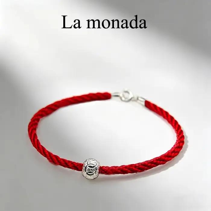Bracelet en argent sterling 925 avec perles rouges classiques pour femmes occasions spéciales