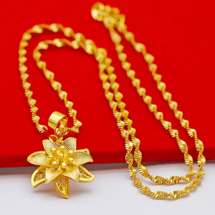 Collier court plaqué or 18 carats style religieux pour femme bijou fin cadeau de fête occasions spéciales anniversaire mariage halloween noël