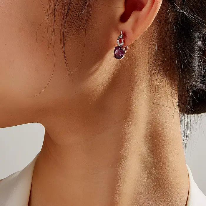 Boucle d'oreille élégante en argent Sterling 925