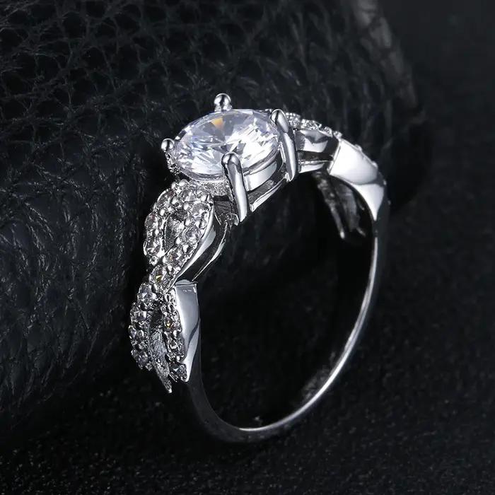 Bagues de mariage couleur or blanc pour femmes