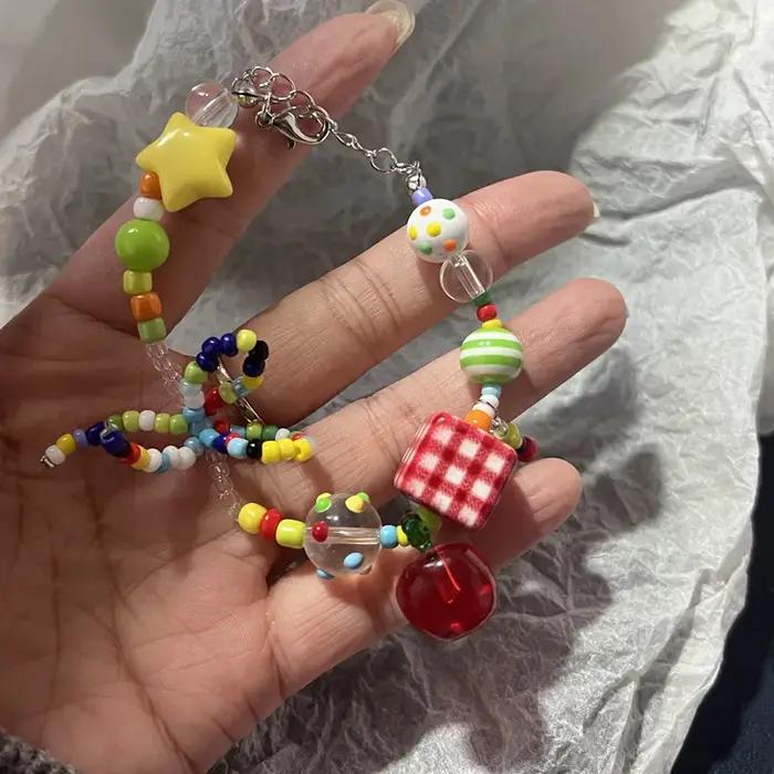 Bracelet de perles colorées pour femmes et filles