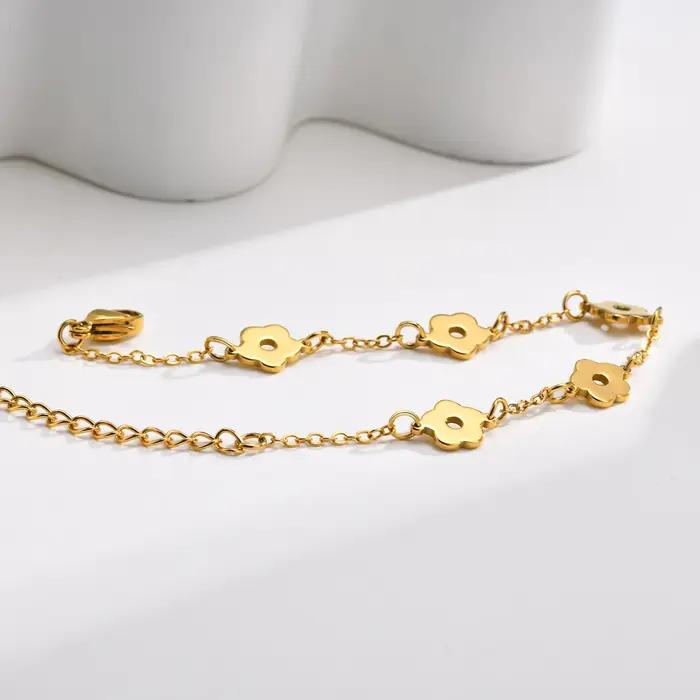 Bracelets à breloques en forme de fleur pour femmes et filles