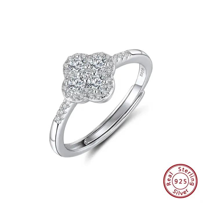 ORSA JEWELS exquis 925 argent 8A Premium Zircon pendentif collier pour les femmes chanceux trèfle à