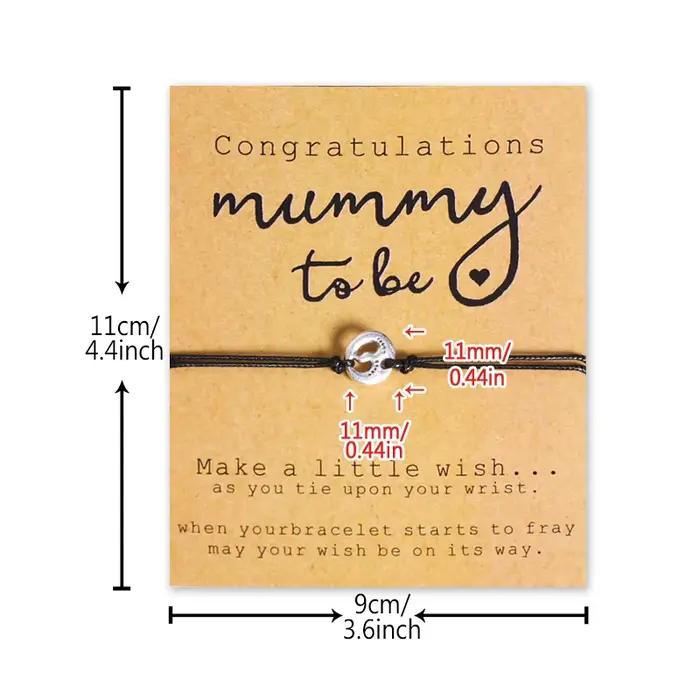 Maman à être souhait Bracelet mignon bébé pied charme attendant