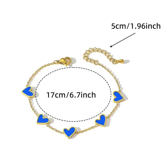 Bracelet romantique en forme de cœur pour femmes