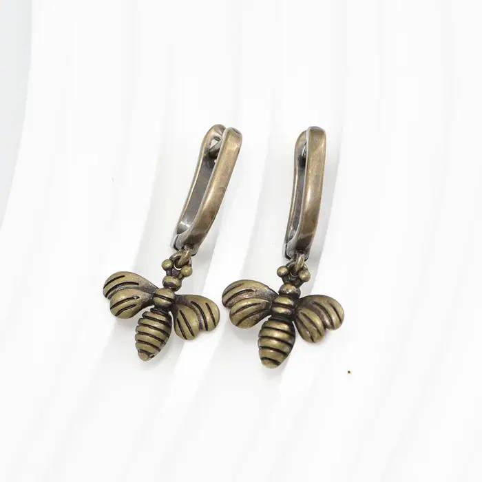 Crochets de boucles d'oreilles en Bronze Antique, 1 paire, accessoires pour bricolage de femmes, fournitures de fabrication de bijoux faits à la main, sans plomb, sans Nickel