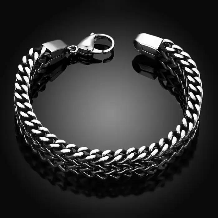 Bracelet à chaîne et maillons pour hommes
