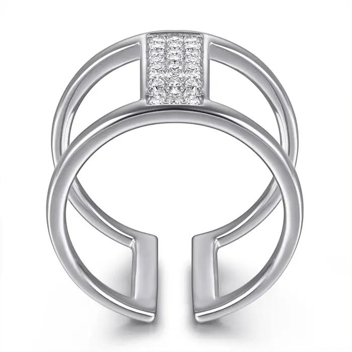 Bague ouverte en argent Sterling 925 massif pour femmes