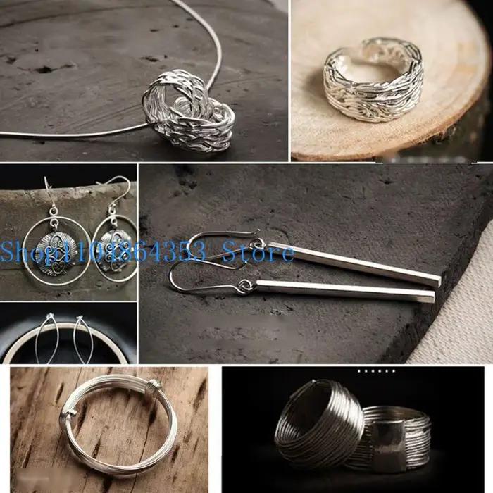 Fil d'argent 925 pour fabrication bijoux, outils et équipements de joaillerie, fil facile à façonner, pour bijoux personnalisés occasions spéciales