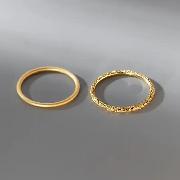 WANTME 999 bague en argent Sterling Premium mat minimaliste pour femmes hommes mode Couple scintillant INS bijoux accessoires