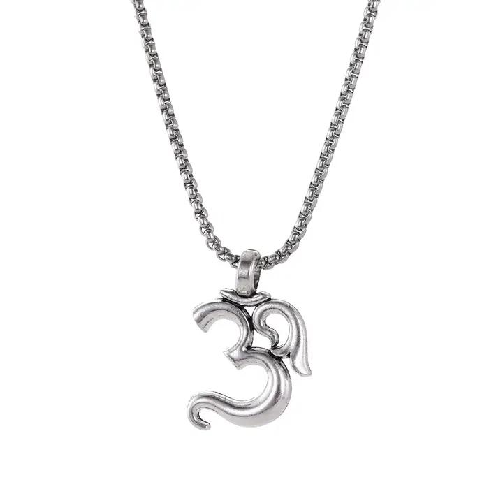 EUEAVAN Collier Pendentif Om Vintage pour Yoga