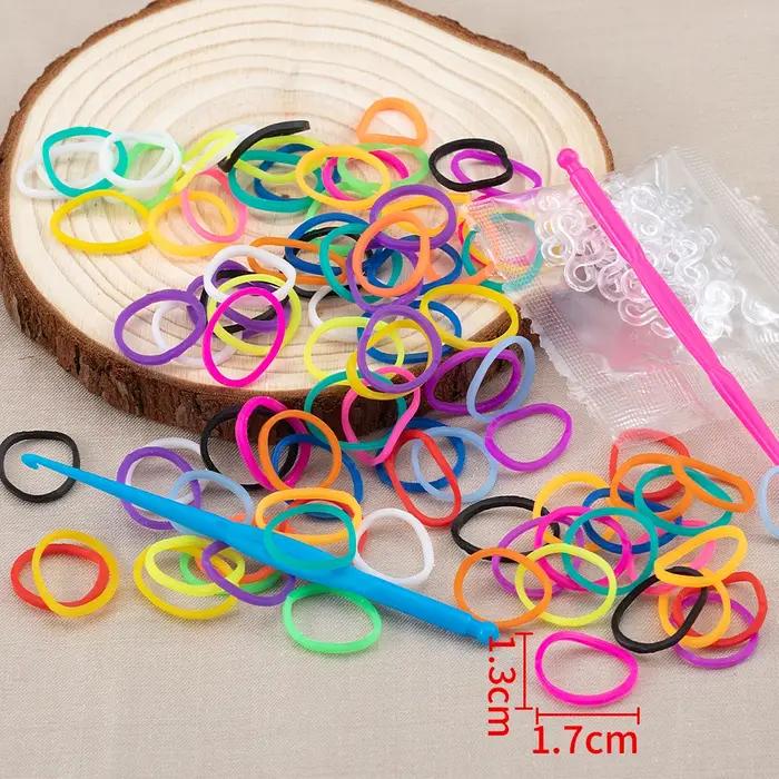Kit Créatif de Bracelets Arc-en-ciel en Élastiques Colorés avec Crochet – Cadeau DIY pour la Fabrication
