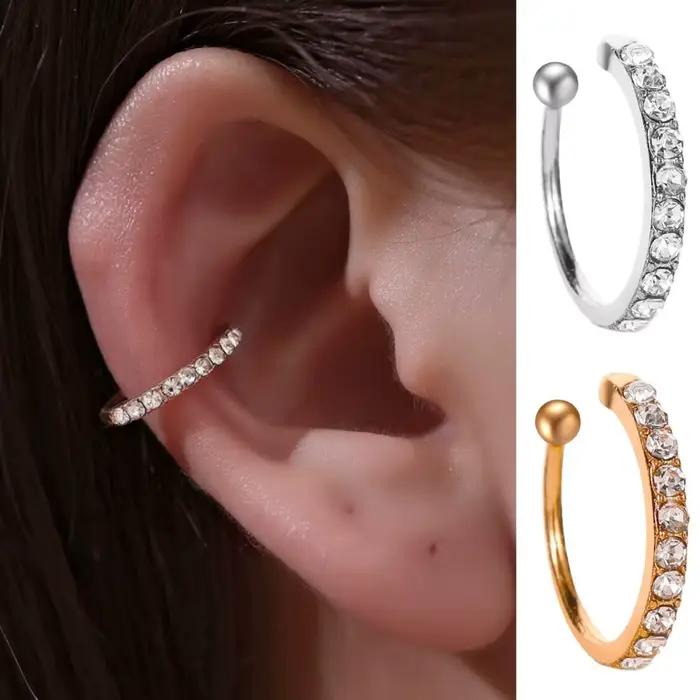 Boucles d'oreilles Helix Cartilage Full Diamond Stud pour femme