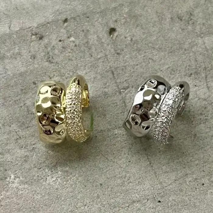 Punk Zunderes-Manchette d'oreille double couche pour femme