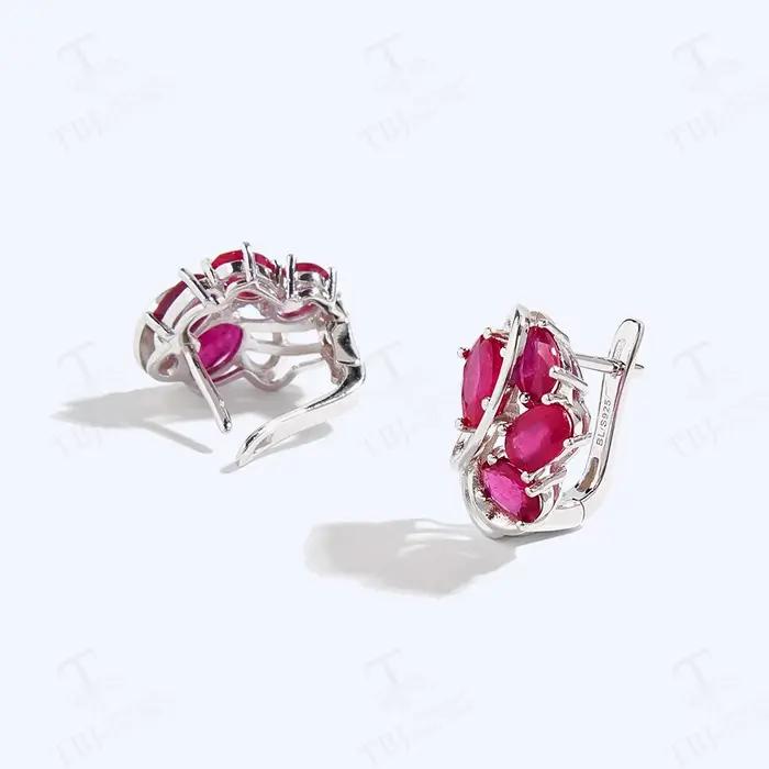 2026, Boucles d'oreilles de luxe fantaisie en argent pour femme