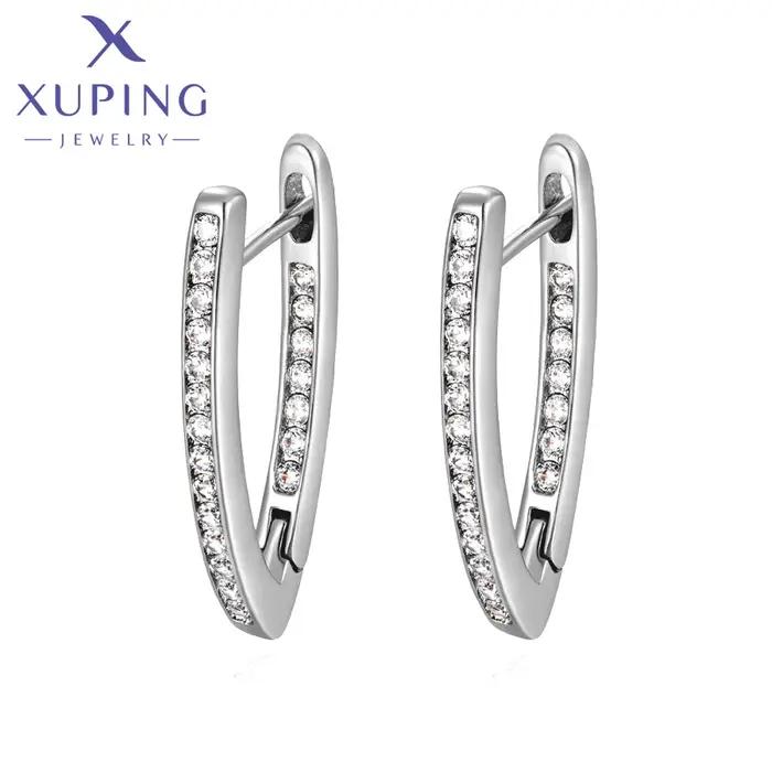 Xuping bijoux mode populaire classique Huggies boucle d'oreille avec couleur or pour femmes fille fê