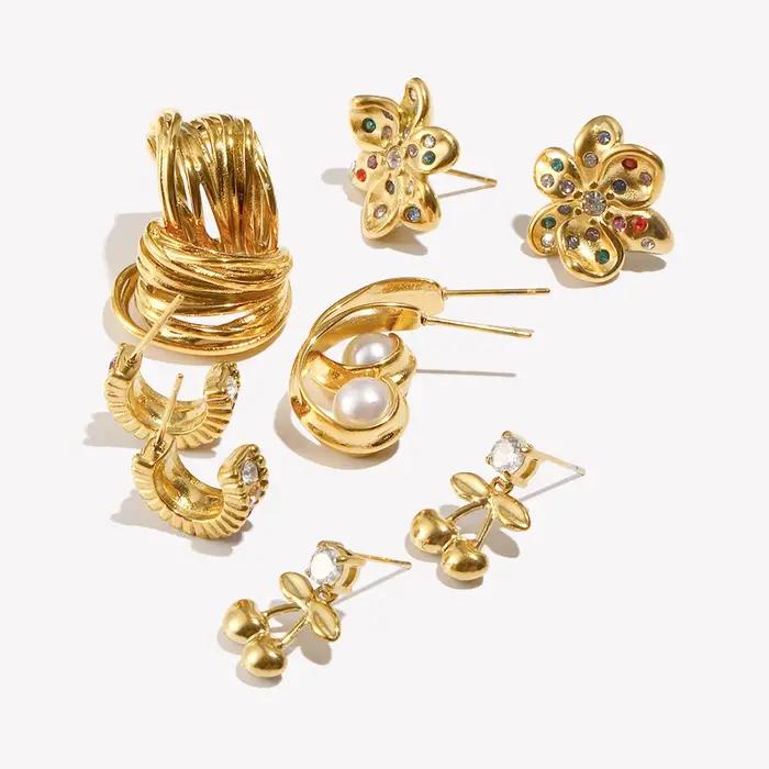 E.B.belle – boucles d'oreilles créatives en forme de C pour femmes