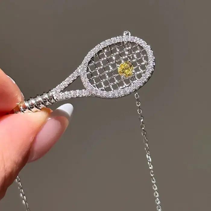 Parure de bijoux créative incrustée de diamants jaunes étincelants
